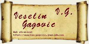 Veselin Gagović vizit kartica